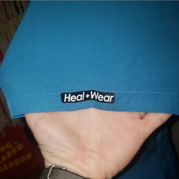 NWOT, Heal Wear Teal Colored Scrub Top - Picture 6 of 12